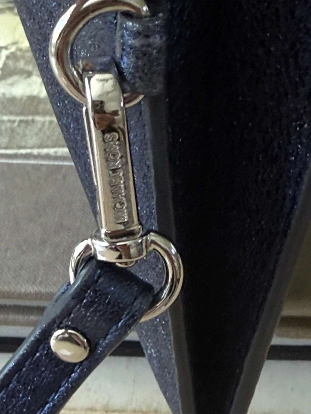 Michael Kors Admiral Blue Metallic Wristlet Clutch